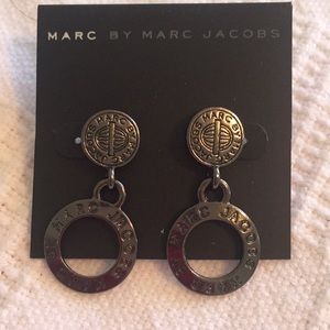 Marc by Marc Jacobs New Black Lock Post Earrings.